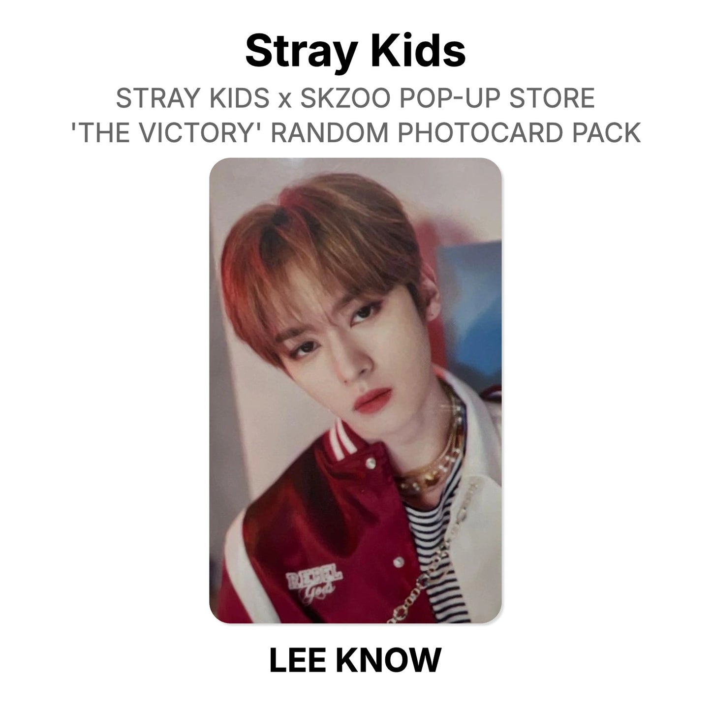 Stray Kids x SKZOO POP-UP STORE 'THE VICTORY' RANDOM PHOTOCARD PACK Offizielle Photocard