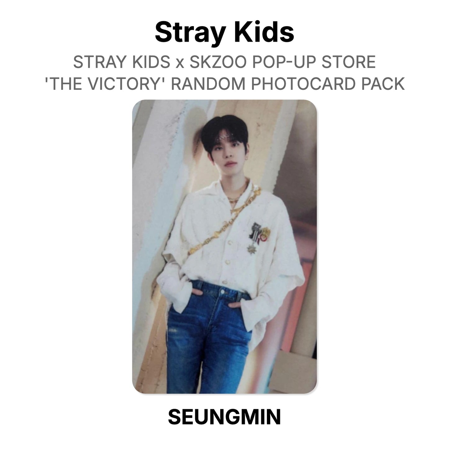 Stray Kids x SKZOO POP-UP STORE 'THE VICTORY' RANDOM PHOTOCARD PACK Offizielle Photocard