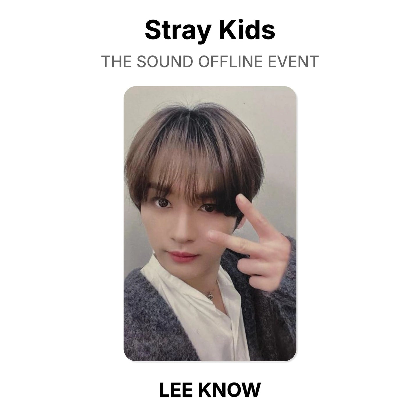 Stray Kids THE SOUND OFFLINE EVENT virallinen Photocard