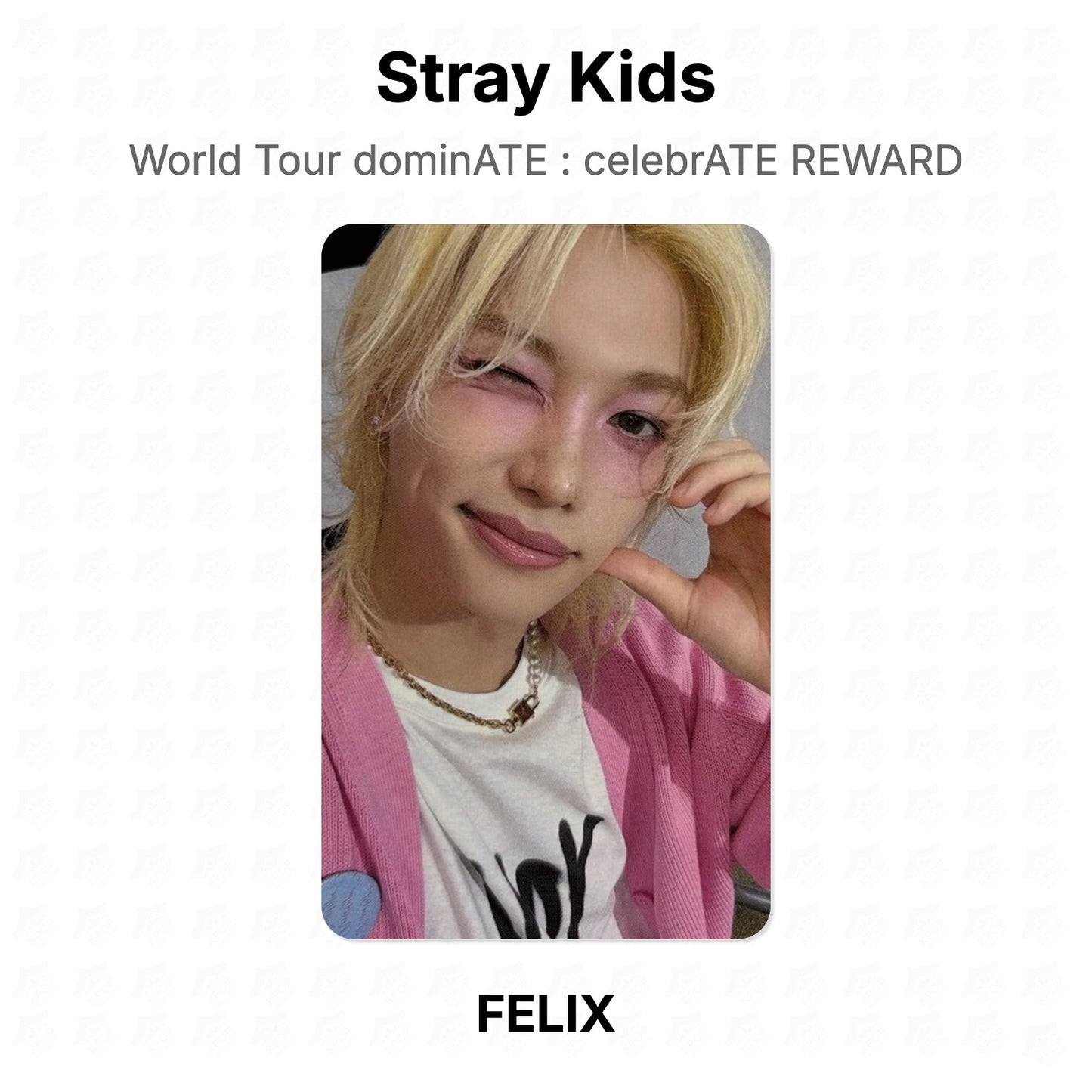 Stray Kids World Tour dominATE : celebrATE REWARD โฟโต้การ์ดของแท้