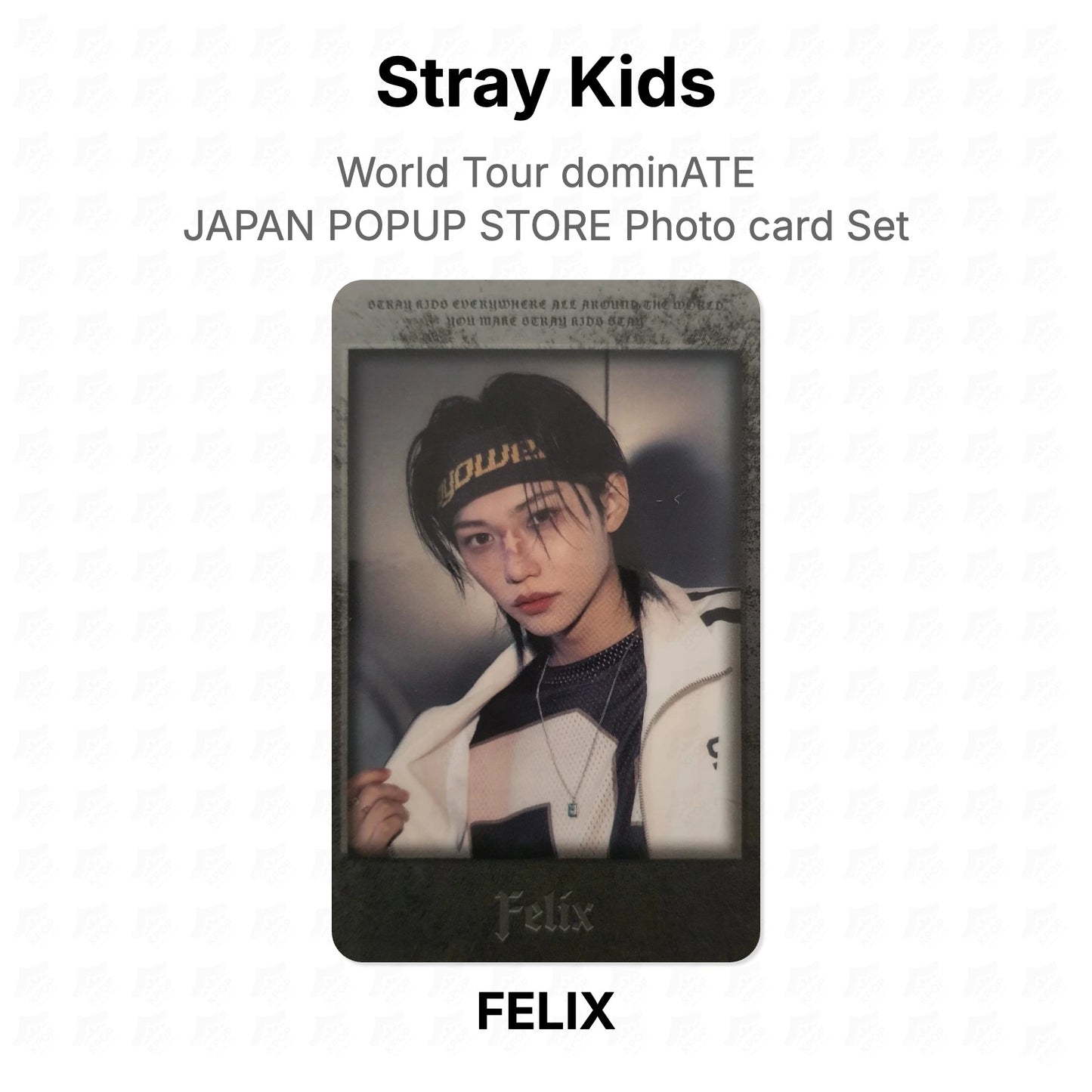 Stray Kids World Tour dominATE JAPAN POPUP STORE Photo card Set Official Photocard
