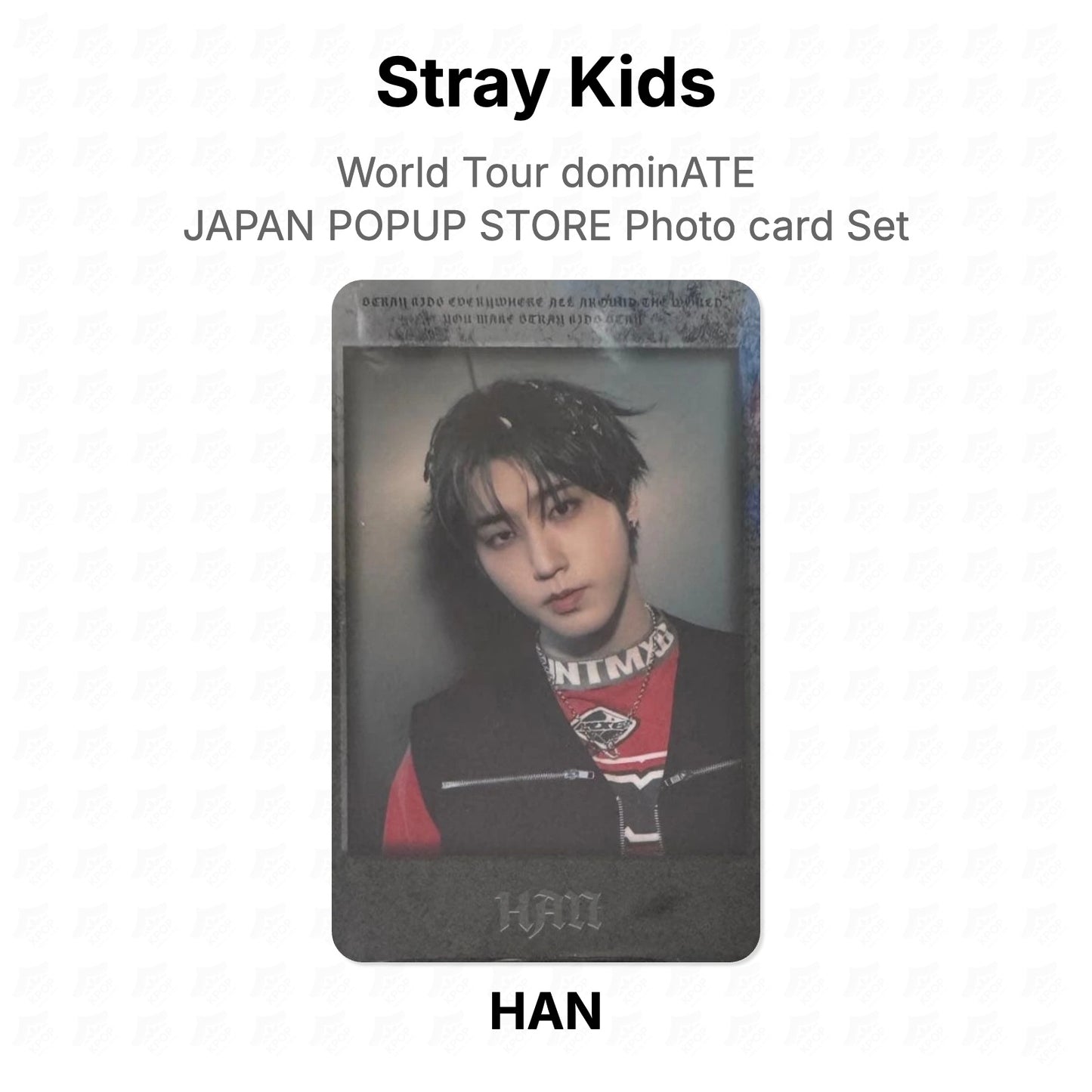 Stray Kids World Tour dominATE JAPAN POPUP STORE Photo card Set Official Photocard