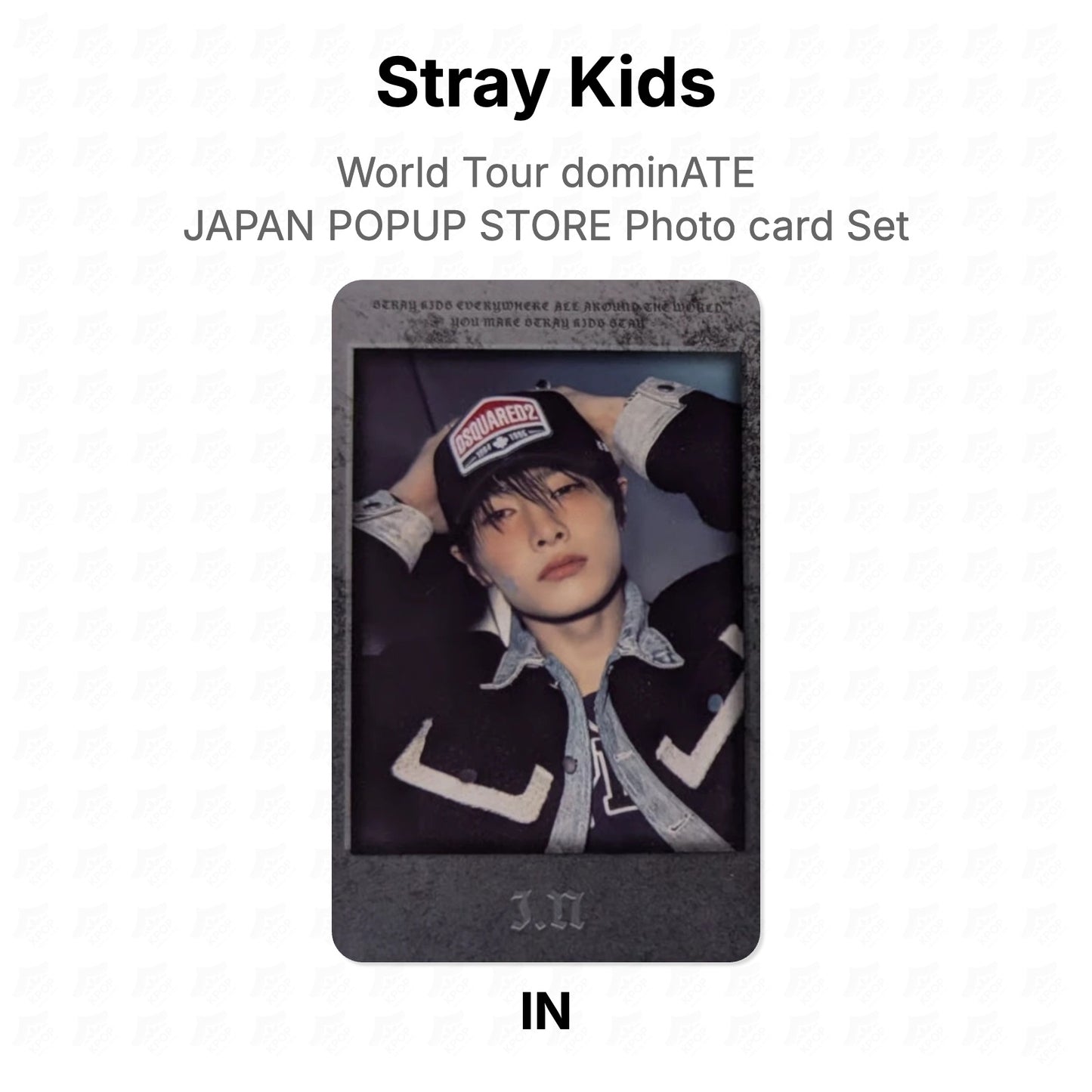 Stray Kids World Tour dominATE JAPAN POPUP STORE Photo card Set Official Photocard