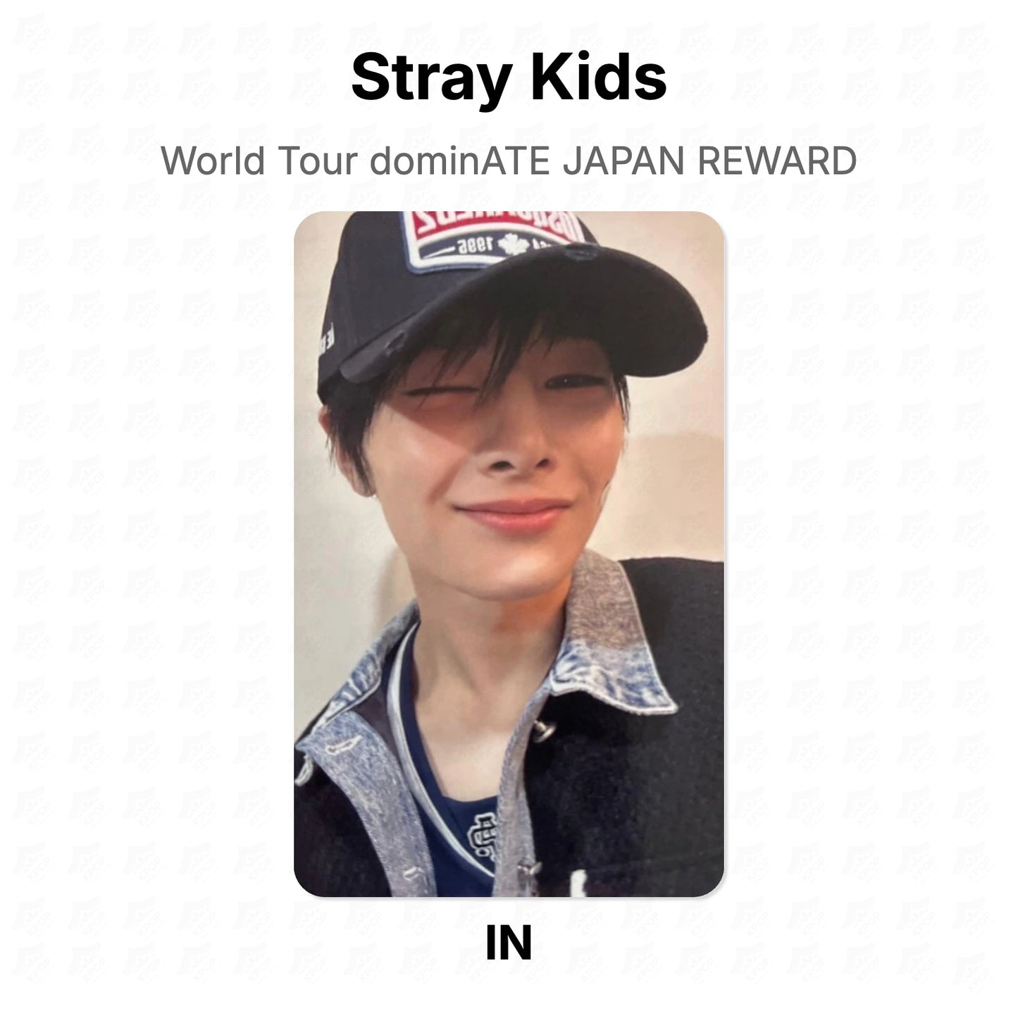 Stray Kids World Tour dominATE JAPAN REWARD Official Photocard