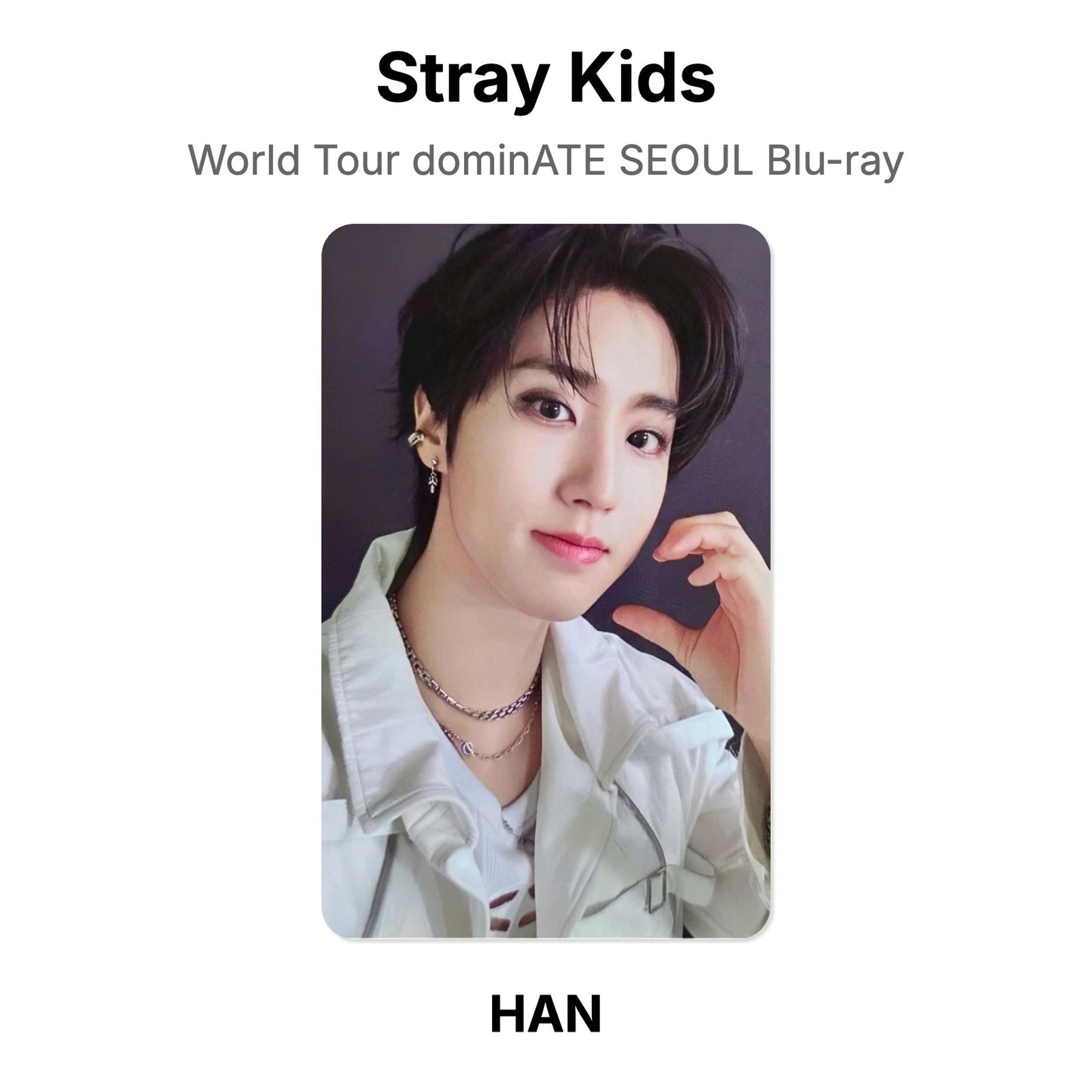 Stray Kids World Tour dominATE SEOUL Blu-ray photocard oficial
