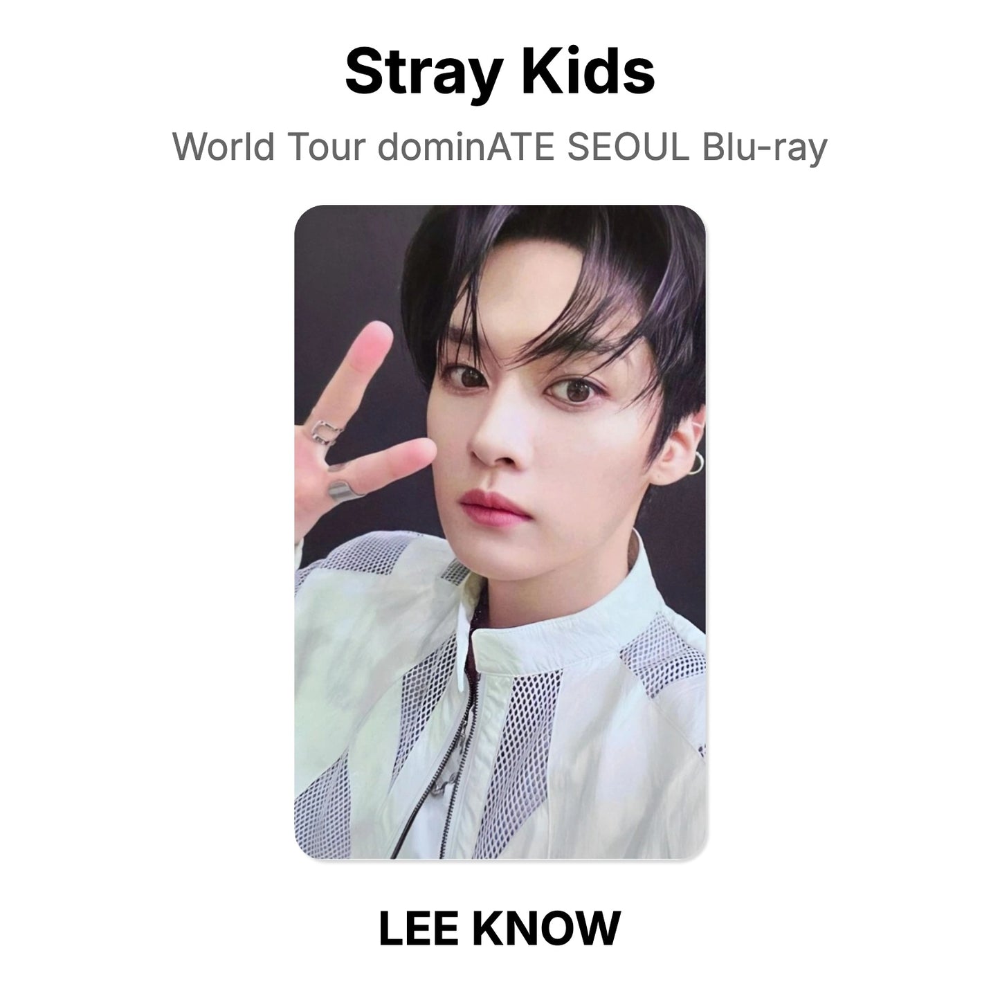 Stray Kids World Tour dominATE SEOUL Blu-ray photocard oficial