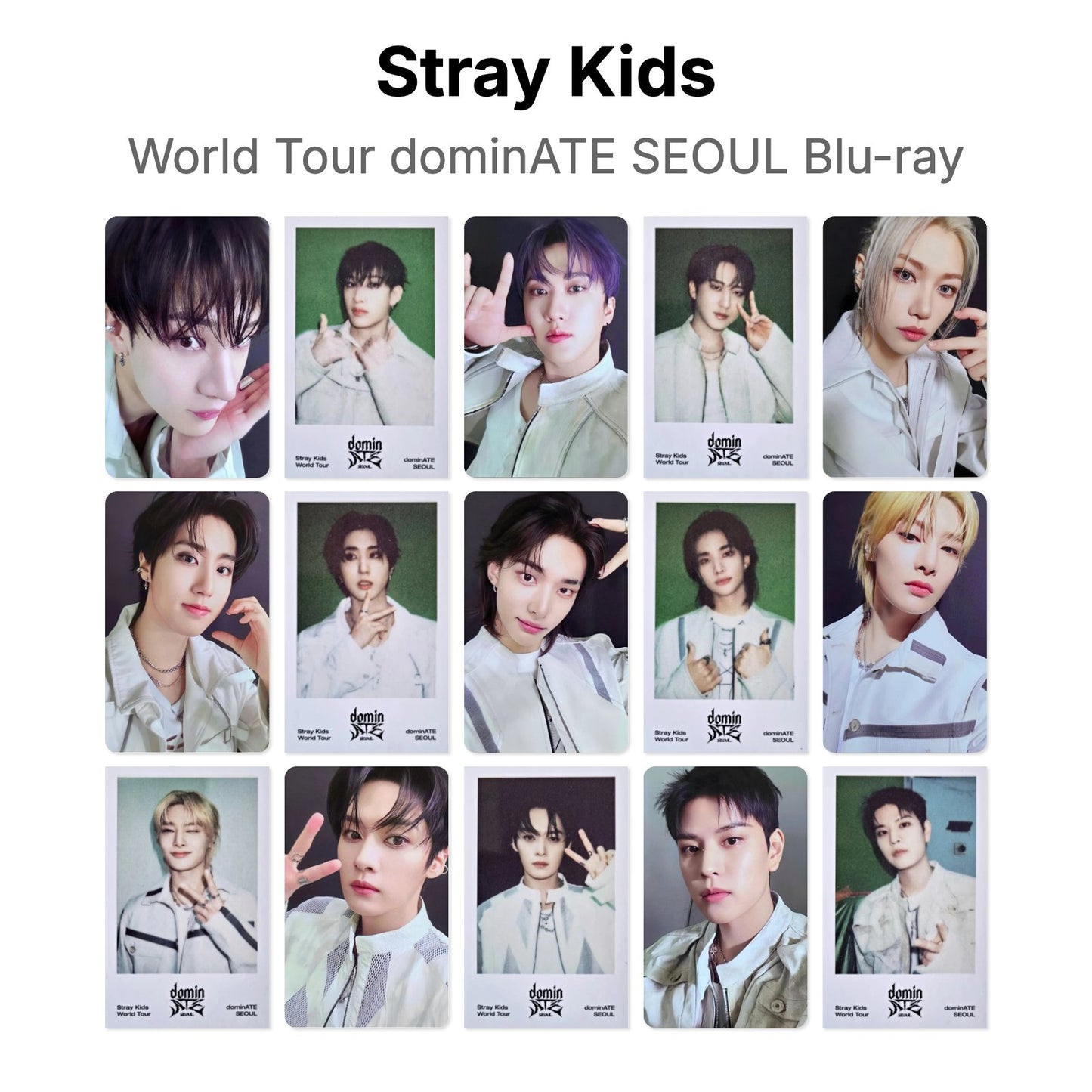 Stray Kids World Tour dominATE SEOUL Blu-ray photocard oficial