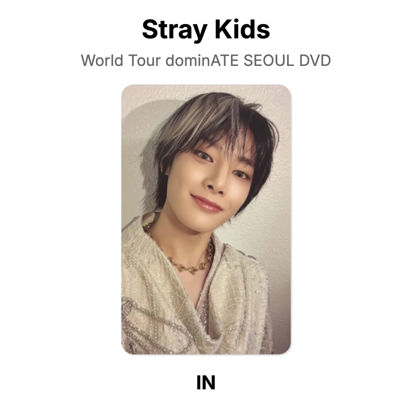 Stray Kids World Tour dominATE SEOUL DVD photocard oficial