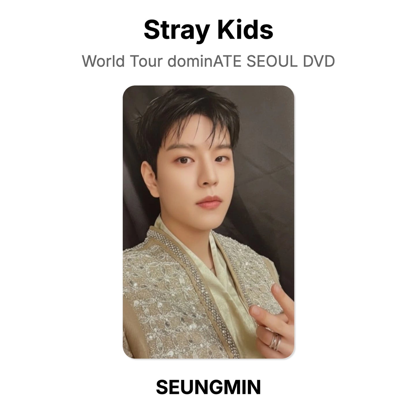 Stray Kids World Tour dominATE SEOUL DVD photocard oficial