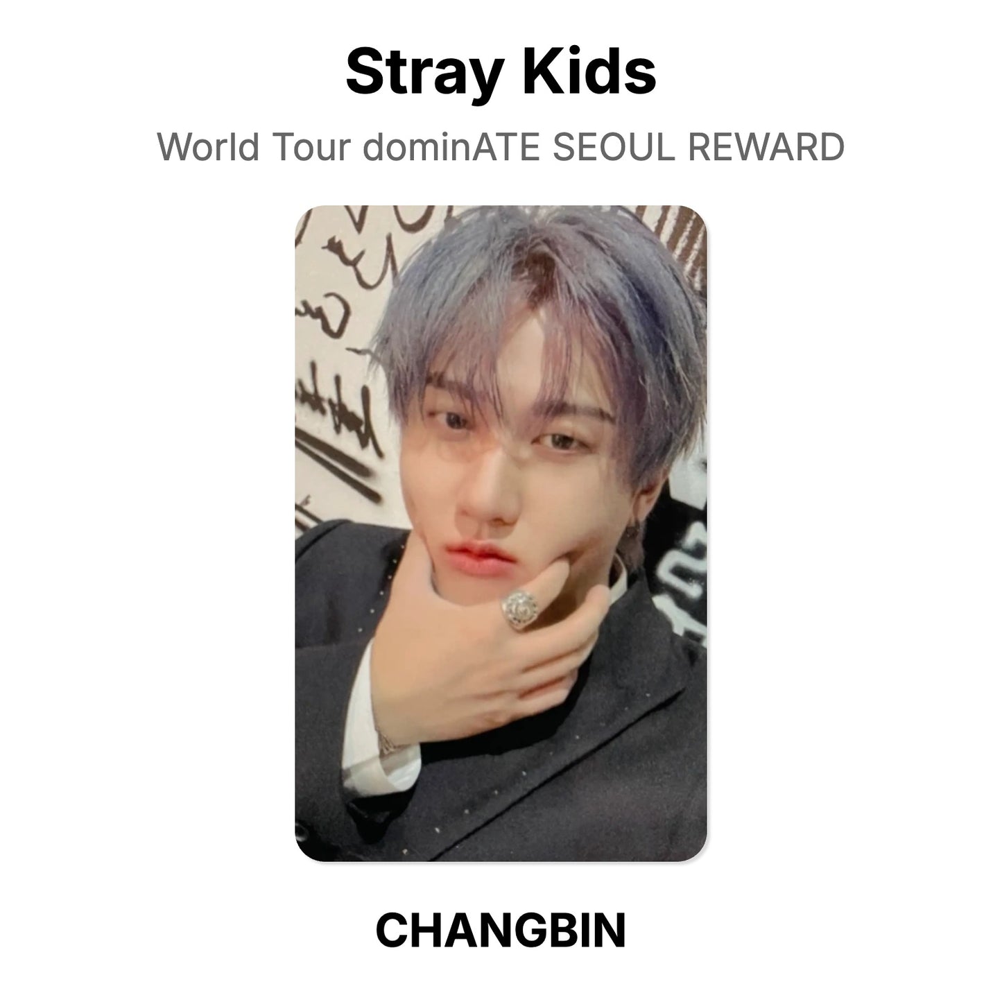 Stray Kids World Tour dominATE SEOUL REWARD photocard resmi