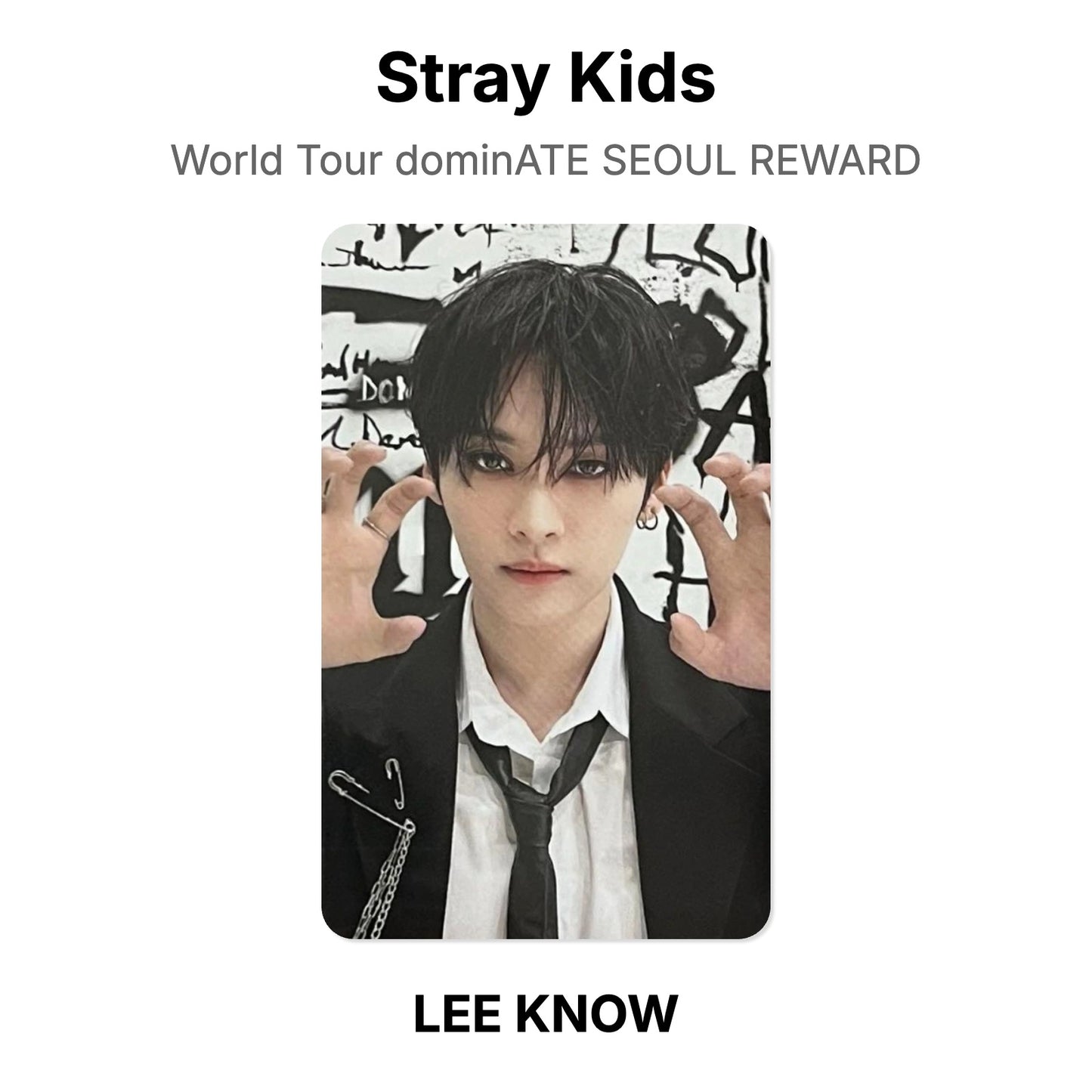 Stray Kids World Tour dominATE SEOUL REWARD photocard resmi