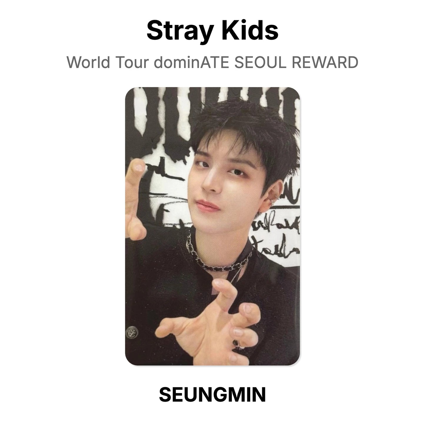 Stray Kids World Tour dominATE SEOUL REWARD photocard resmi