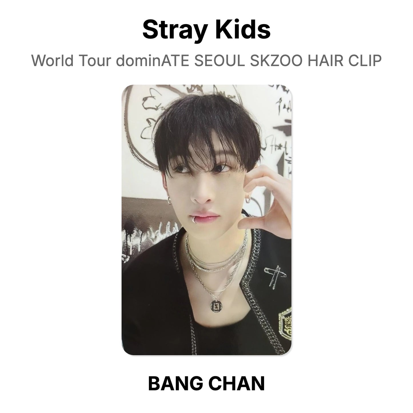 Stray Kids World Tour dominATE SEOUL SKZOO HAIR CLIP photocard oficial