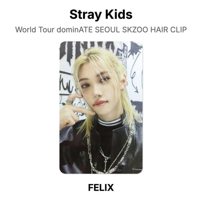 Stray Kids World Tour dominATE SEOUL SKZOO HAIR CLIP photocard oficial