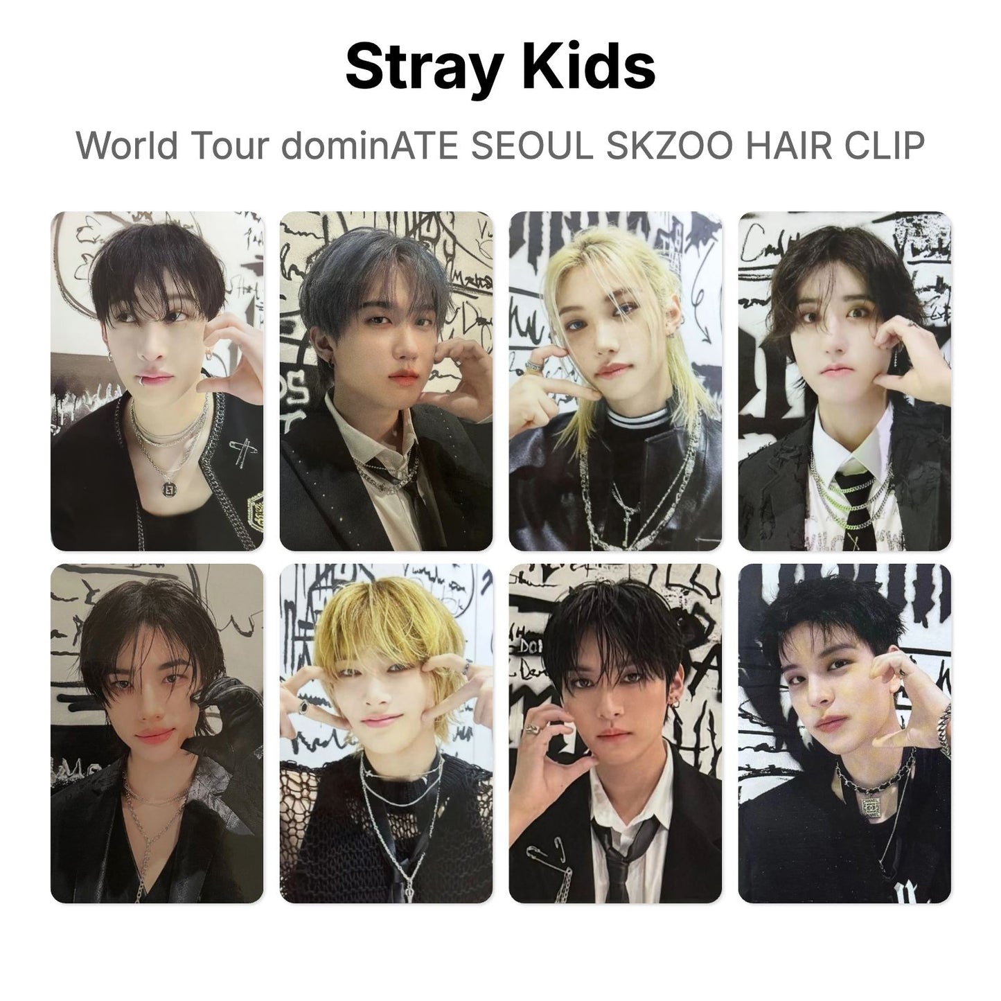 Stray Kids World Tour dominATE SEOUL SKZOO HAIR CLIP photocard oficial