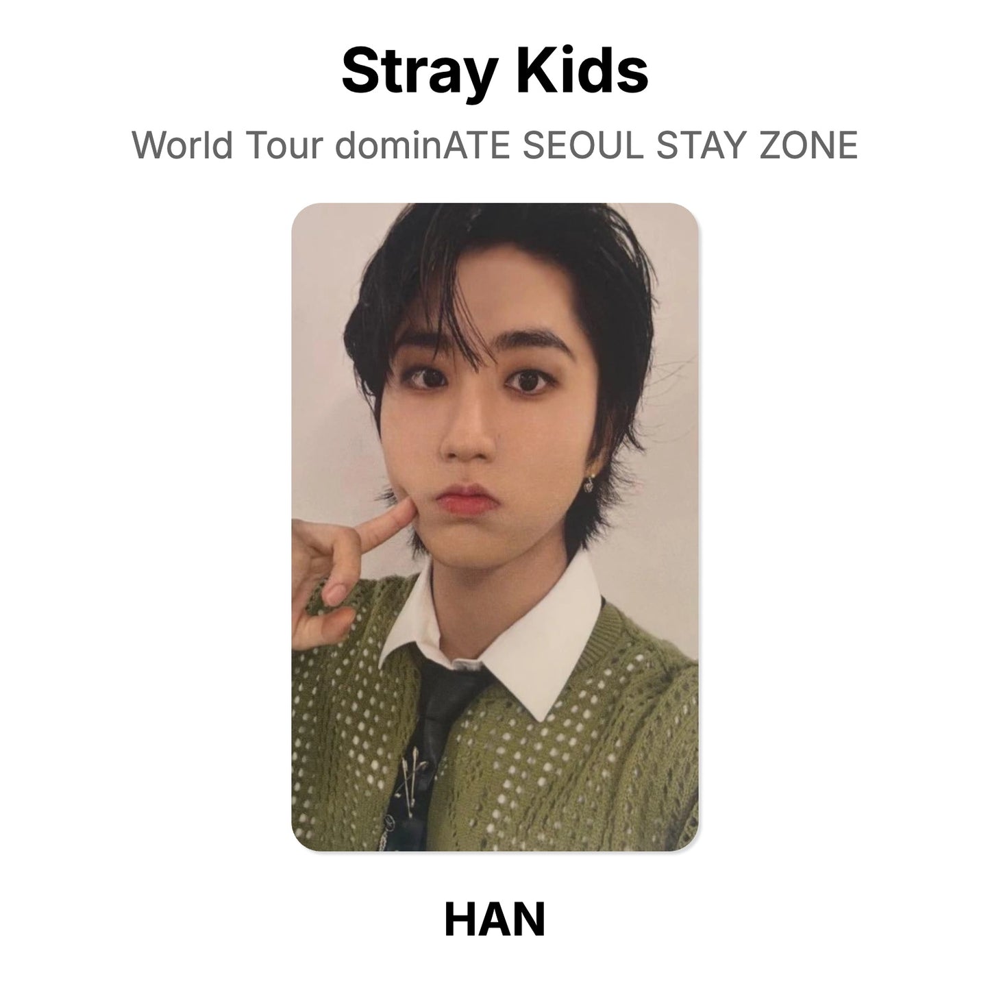 Stray Kids World Tour dominATE SEOUL STAY ZONE photocard resmi