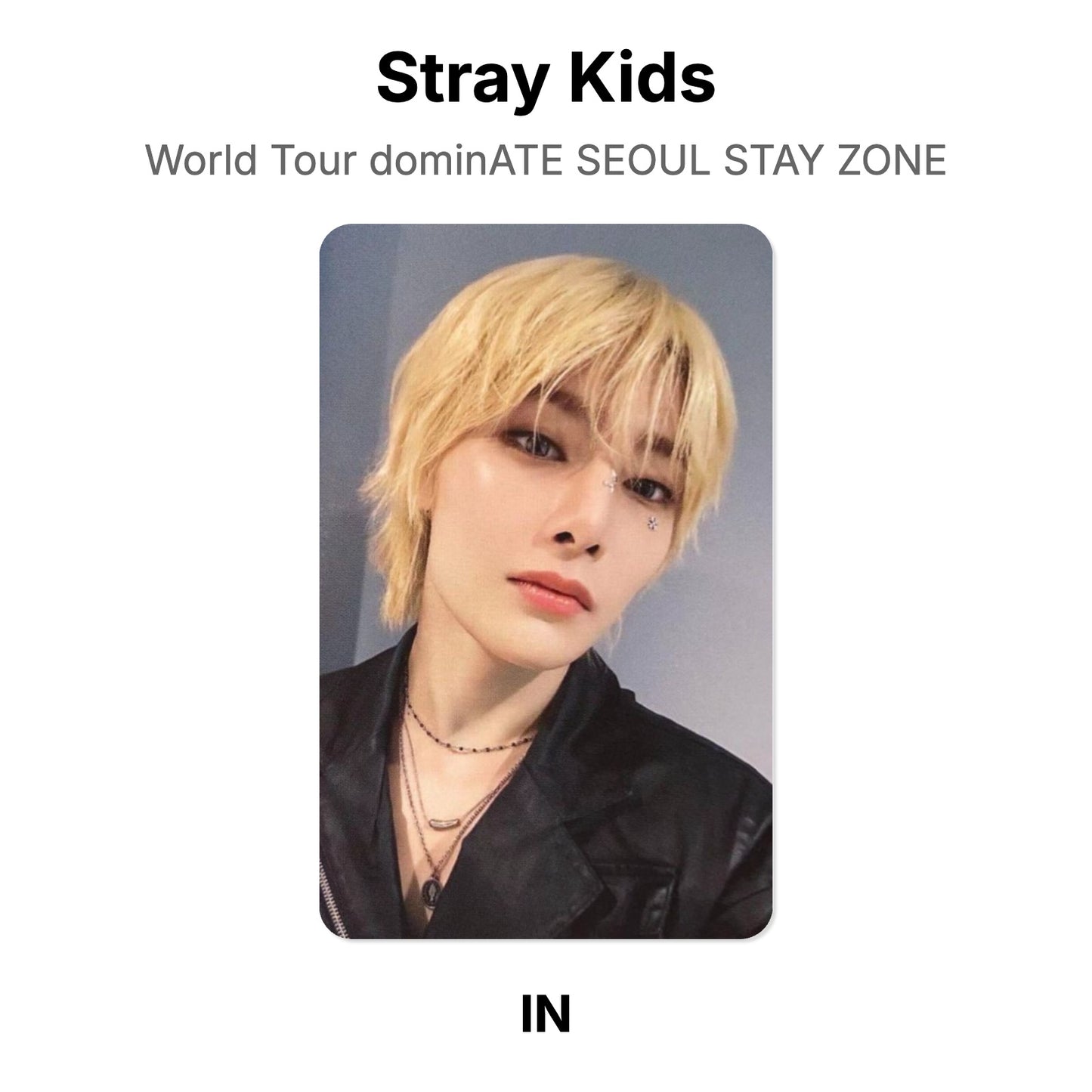 Stray Kids World Tour dominATE SEOUL STAY ZONE photocard resmi