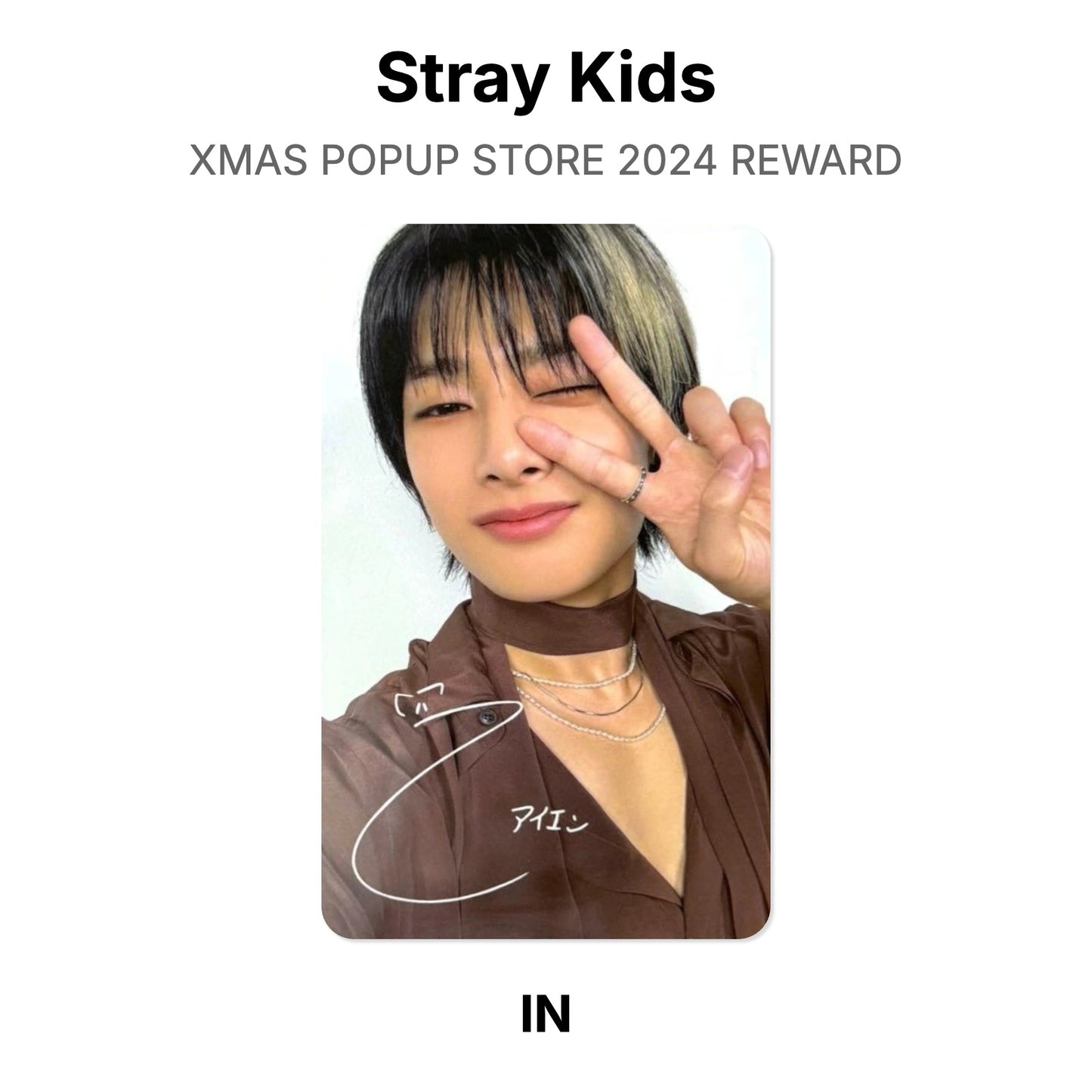 Stray Kids XMAS POPUP STORE 2024 REWARD Official Photocard