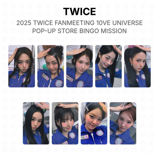 TWICE 2025 TWICE FANMEETING 10VE UNIVERSE POP-UP STORE BINGO MISSION Official Photocard