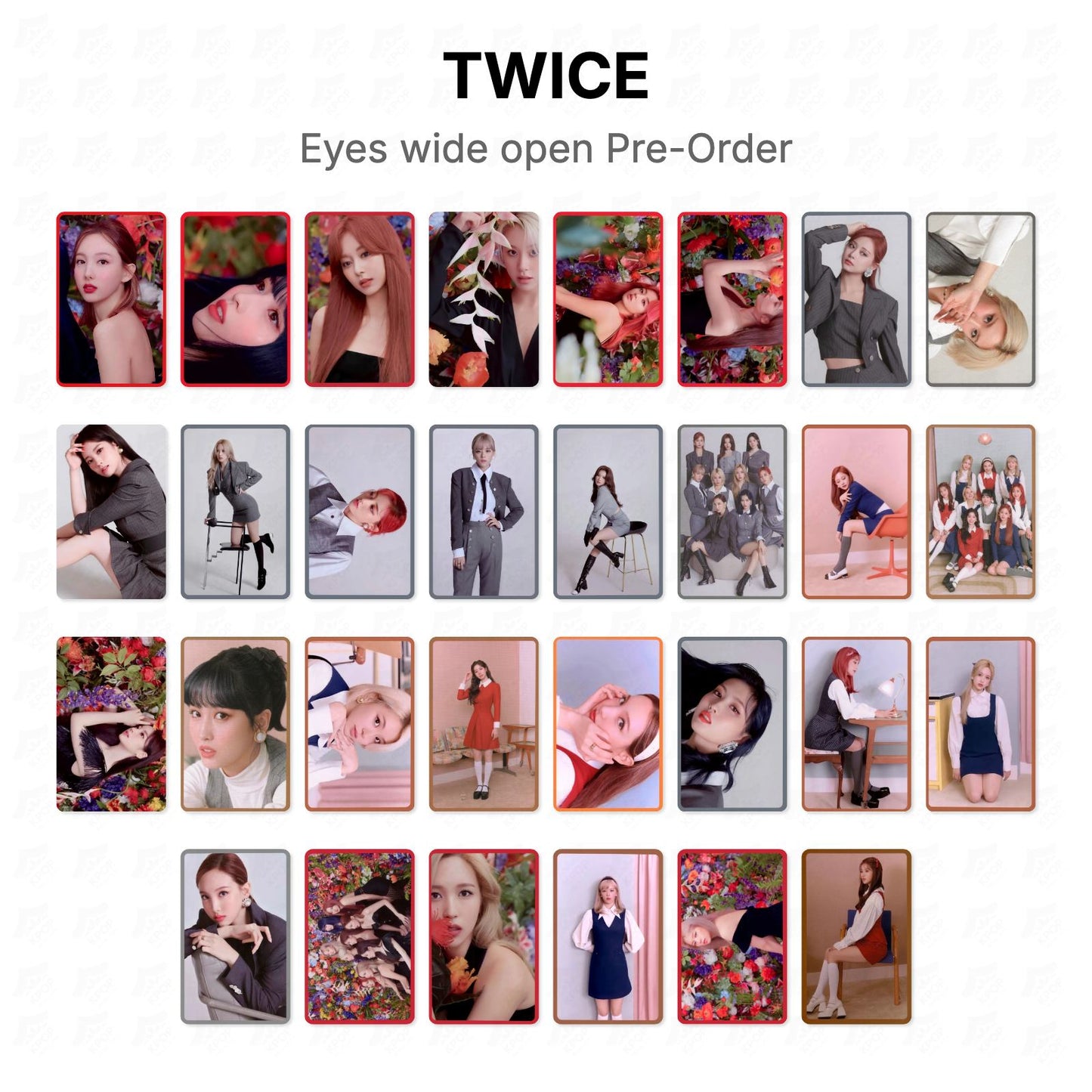 TWICE Eyes wide open Pre-Order Official Photocard
