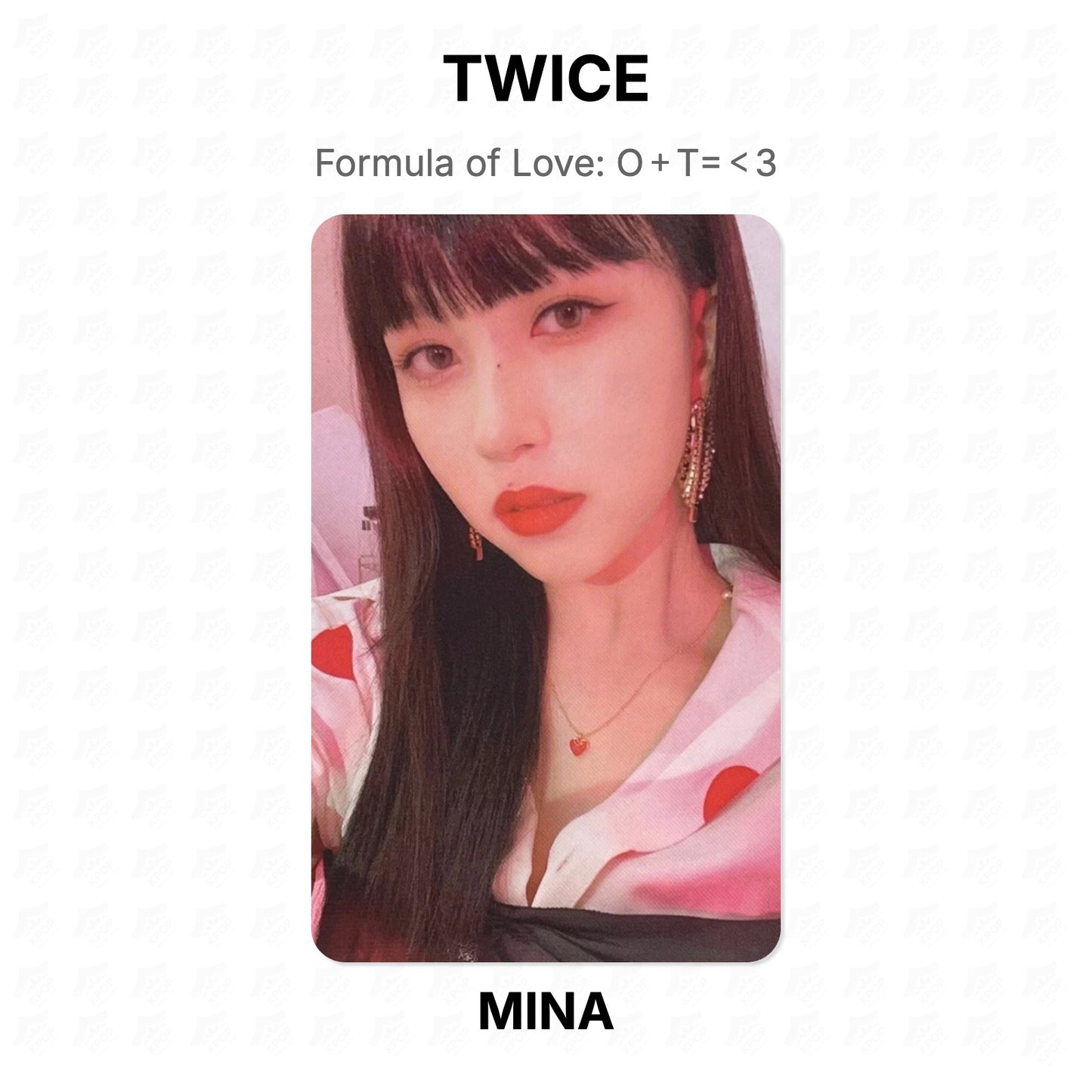 TWICE Formula of Love: O＋T=＜3 Official Photocard