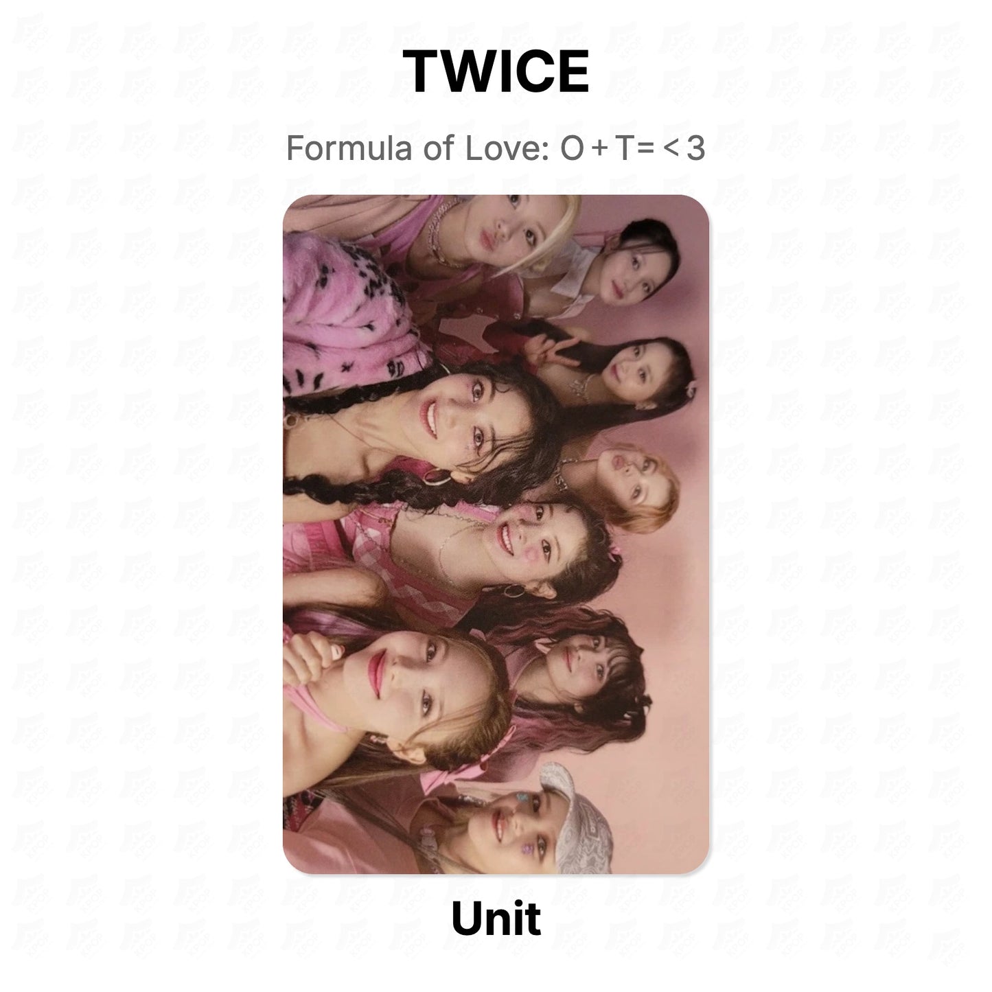 TWICE Formula of Love: O＋T=＜3 Official Photocard