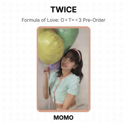 TWICE Formula of Love: O＋T=＜3 Pre-Order Official Photocard