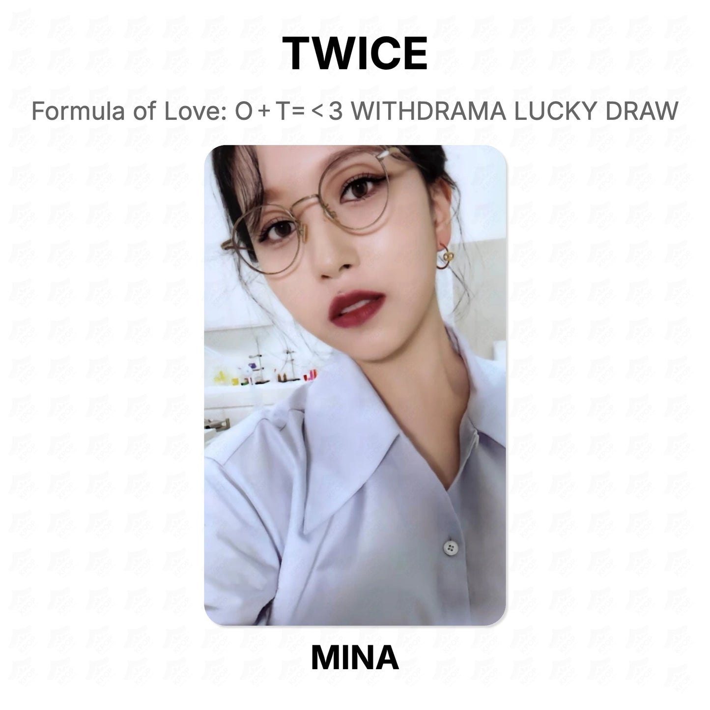 TWICE Formula of Love: O＋T=＜3 WITHDRAMA LUCKY DRAW Official Photocard
