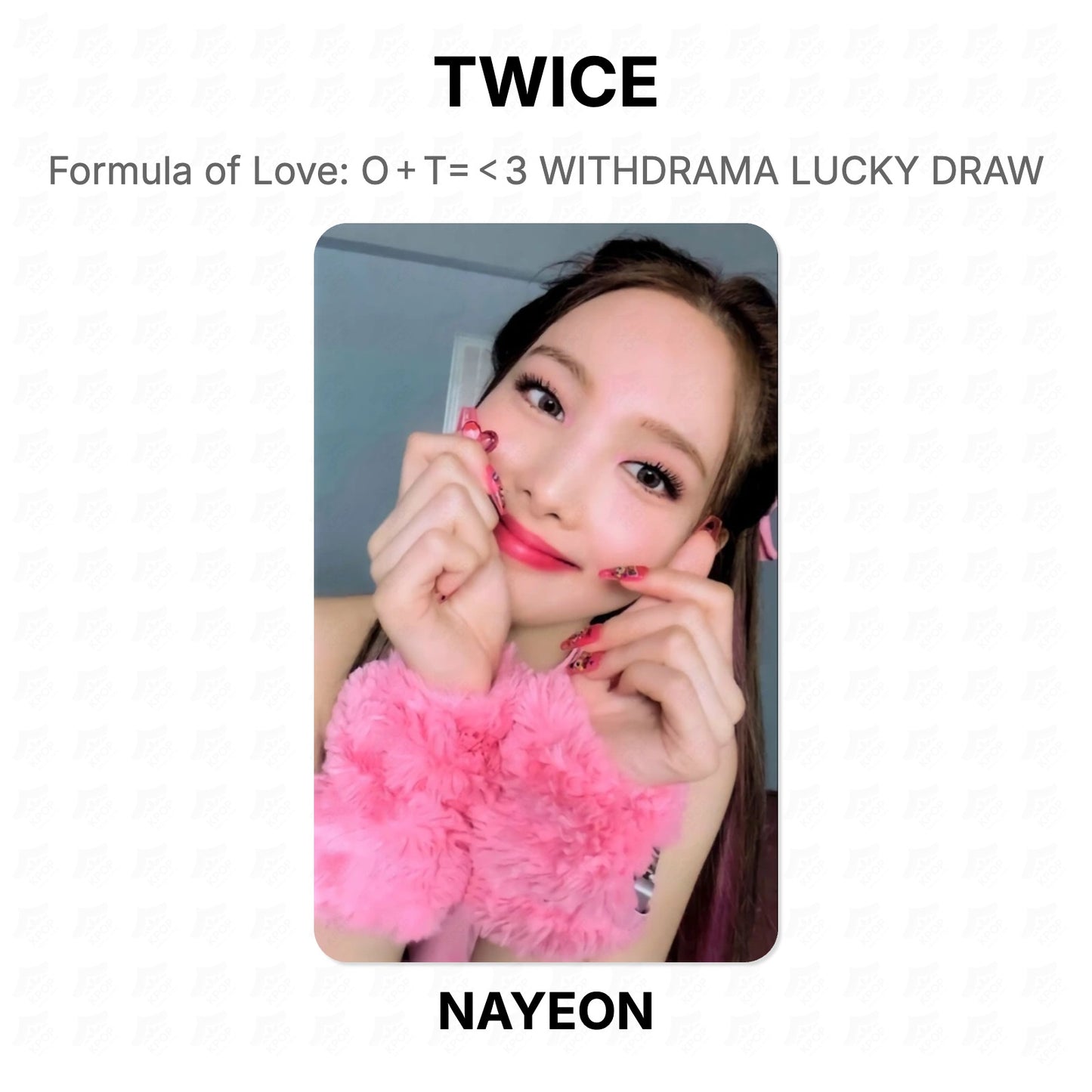 TWICE Formula of Love: O＋T=＜3 WITHDRAMA LUCKY DRAW Official Photocard