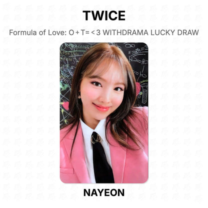 TWICE Formula of Love: O＋T=＜3 WITHDRAMA LUCKY DRAW Official Photocard