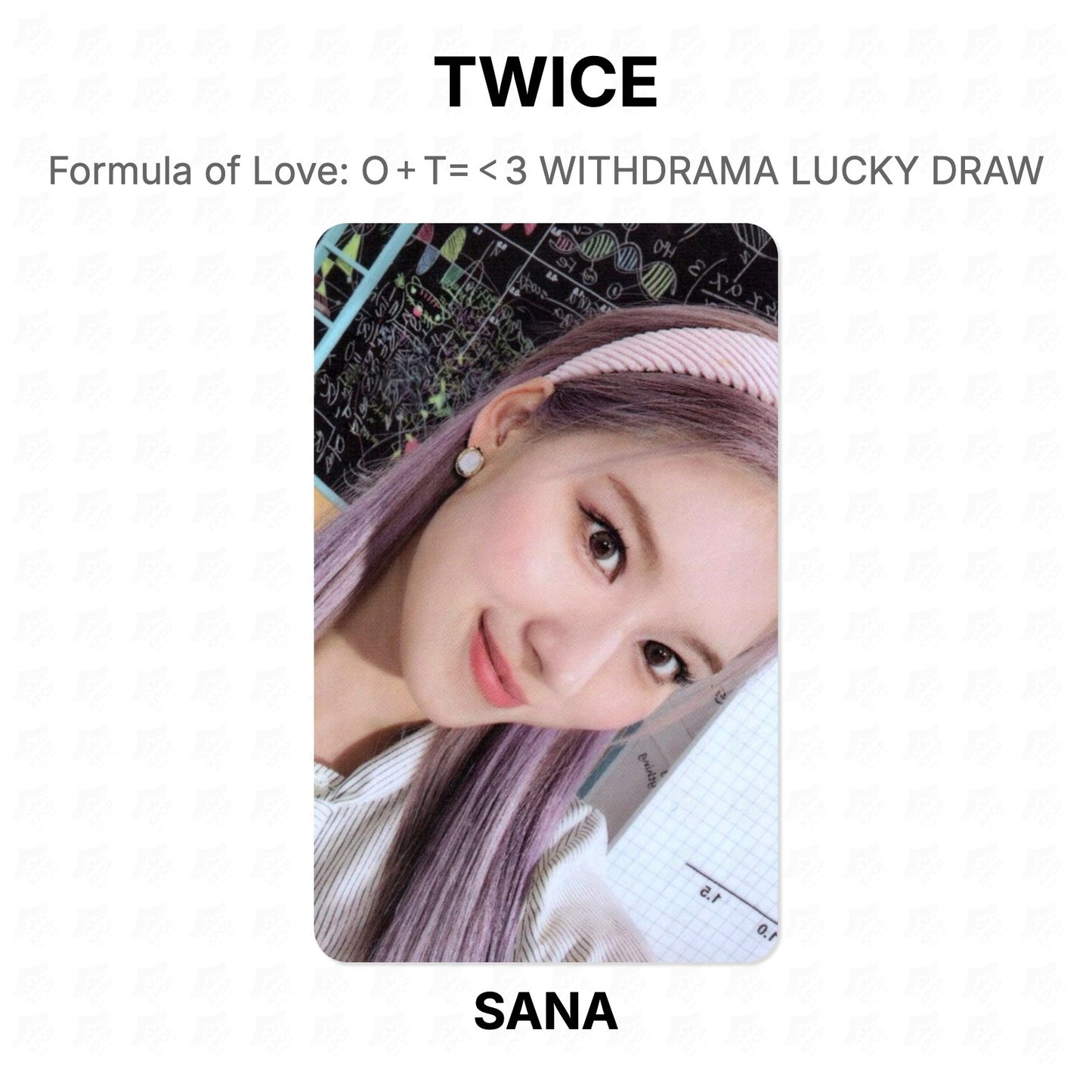 TWICE Formula of Love: O＋T=＜3 WITHDRAMA LUCKY DRAW Official Photocard