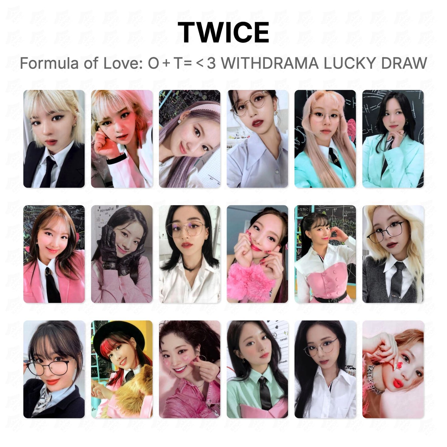 TWICE Formula of Love: O＋T=＜3 WITHDRAMA LUCKY DRAW Official Photocard