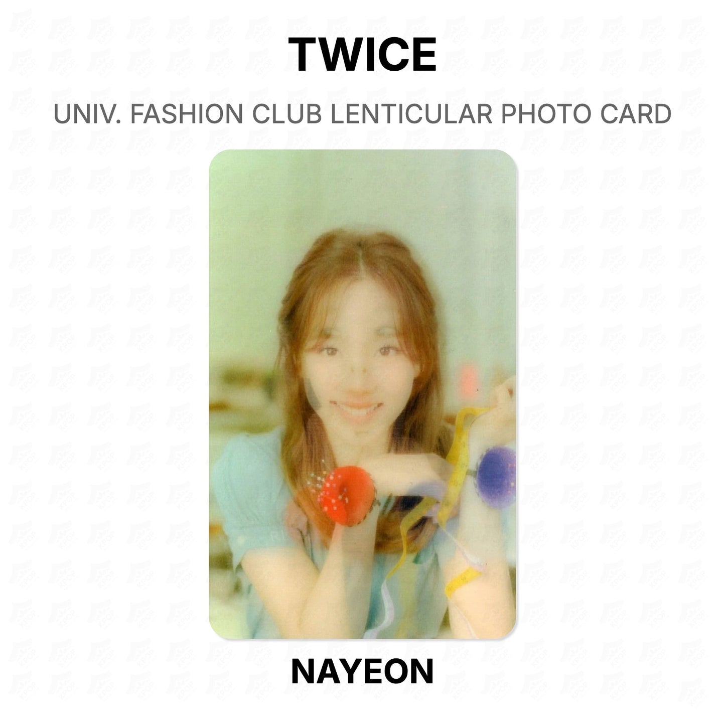 TWICE TWICE UNIV. FASHION CLUB LENTICULAR PHOTO CARD Official Photocard