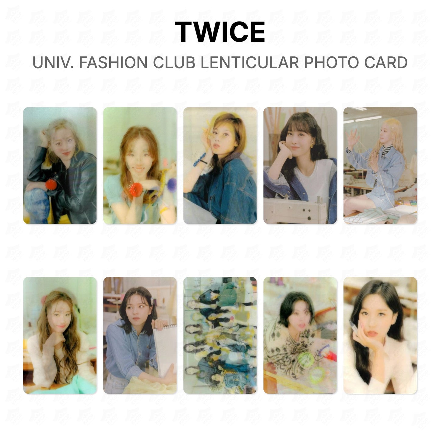 TWICE TWICE UNIV. FASHION CLUB LENTICULAR PHOTO CARD Official Photocard