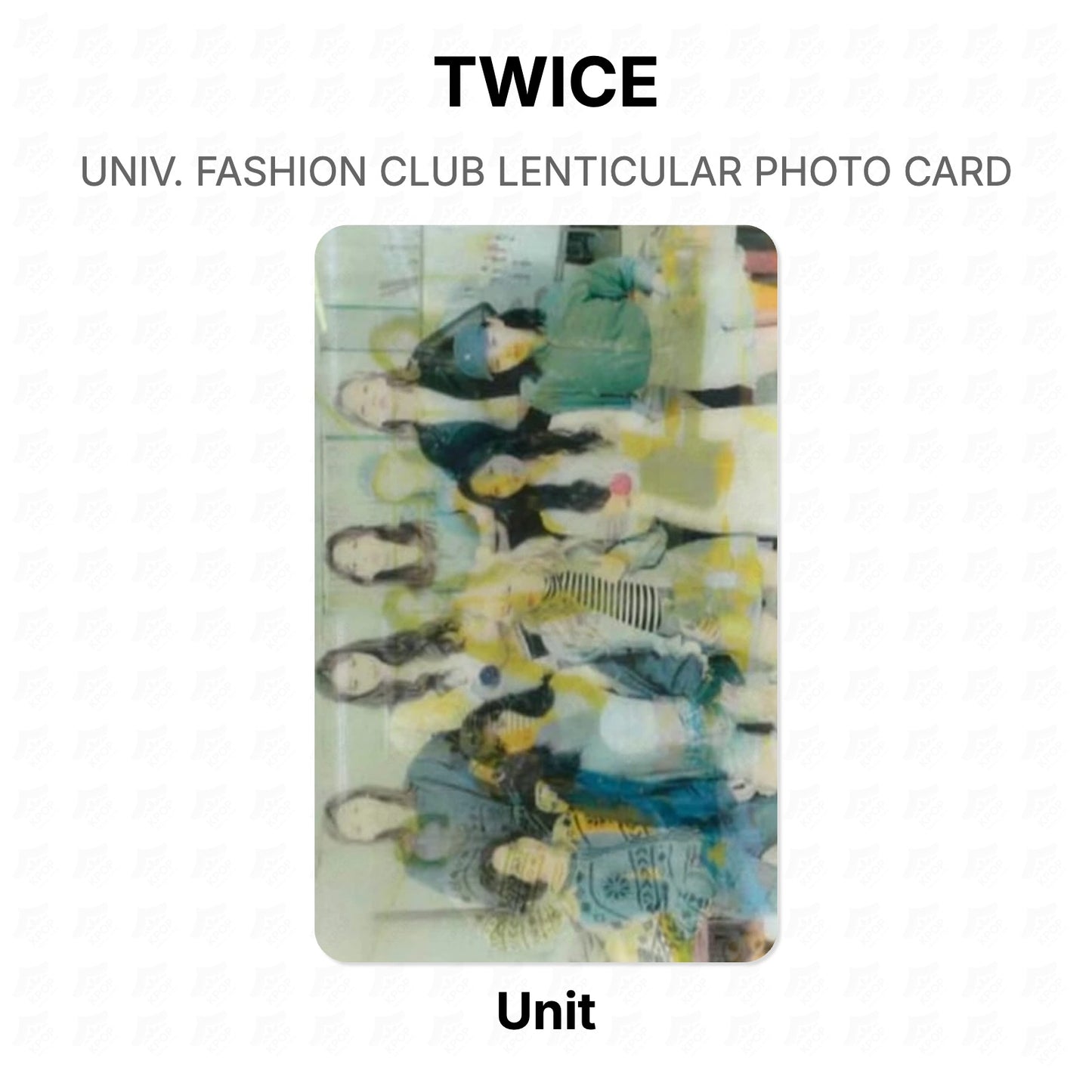 TWICE TWICE UNIV. FASHION CLUB LENTICULAR PHOTO CARD Official Photocard