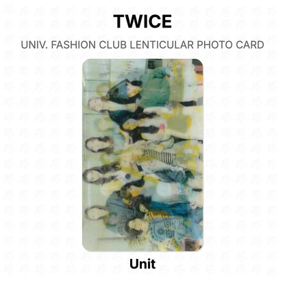 TWICE TWICE UNIV. FASHION CLUB LENTICULAR PHOTO CARD Official Photocard