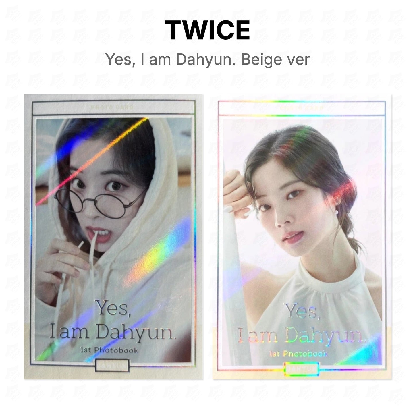 TWICE Yes, I am Dahyun. Beige ver Official Photocard